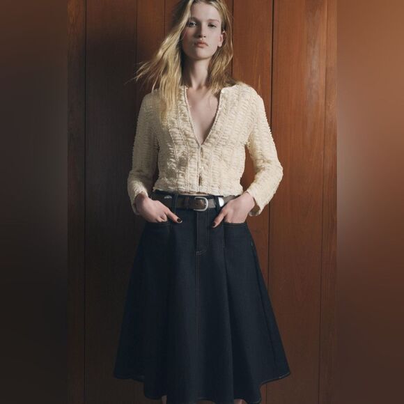 ZARA STRUCTURED KNIT JACKET - Picture 7 of 10